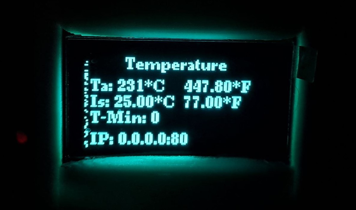Heizmantel IP Adresse Display
